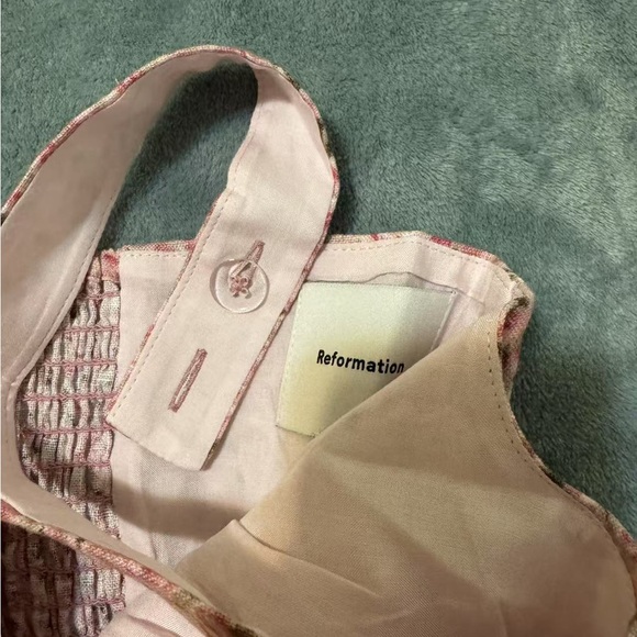 Reformation Daria Linen Dress Rosin - Picture 6 of 8